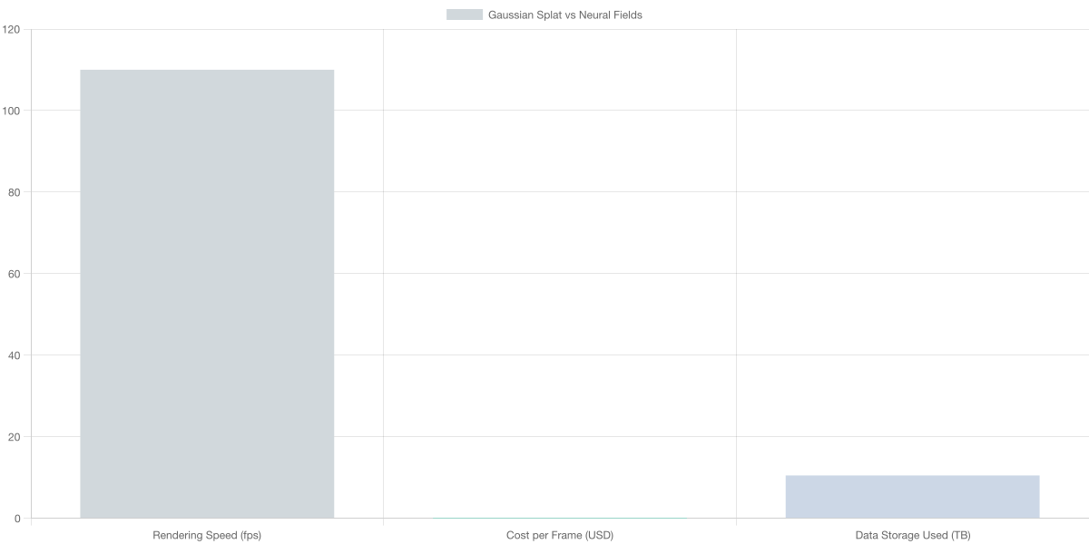 Rendering Speed and Cost Comparison: Gaussian Splat vs Neural Fields